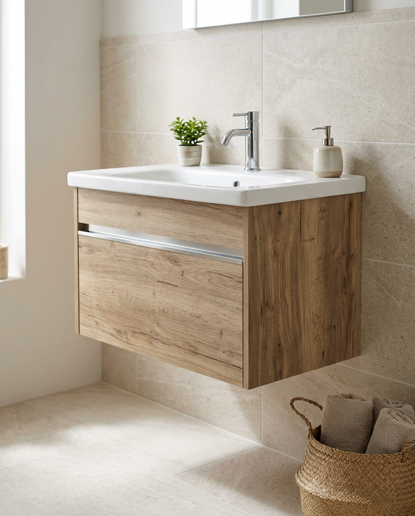 Aspira 800mm Wall Hung Vanity Unit & Basin, 1 Drawer