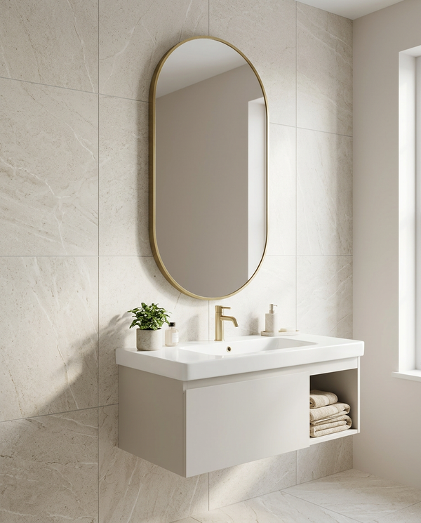 Astria Oval Framed Mirror