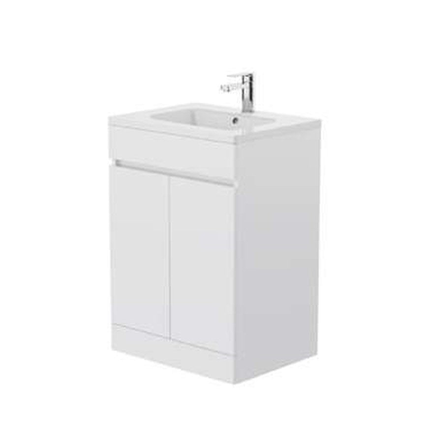 Atlas 600mm Waterproof Vanity Unit & Basin, 2 Doors