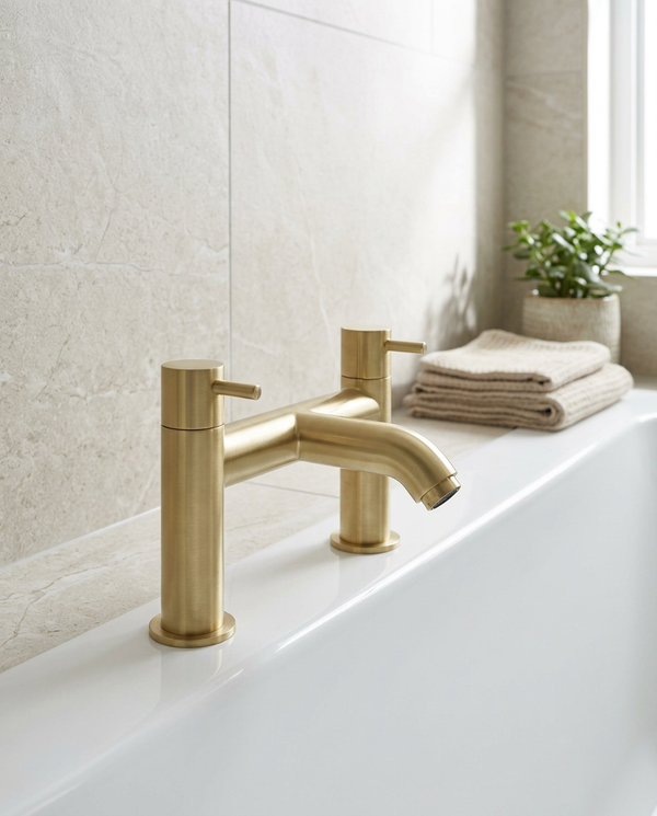 Aurea Brushed Brass Bath Filler