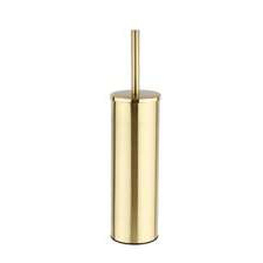 Aurea Brushed Brass Bathroom Accessories, Wall-mounted toilet brush & holder