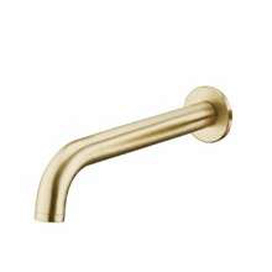 Aurea Brushed Brass Wall Mounted Bath Spout