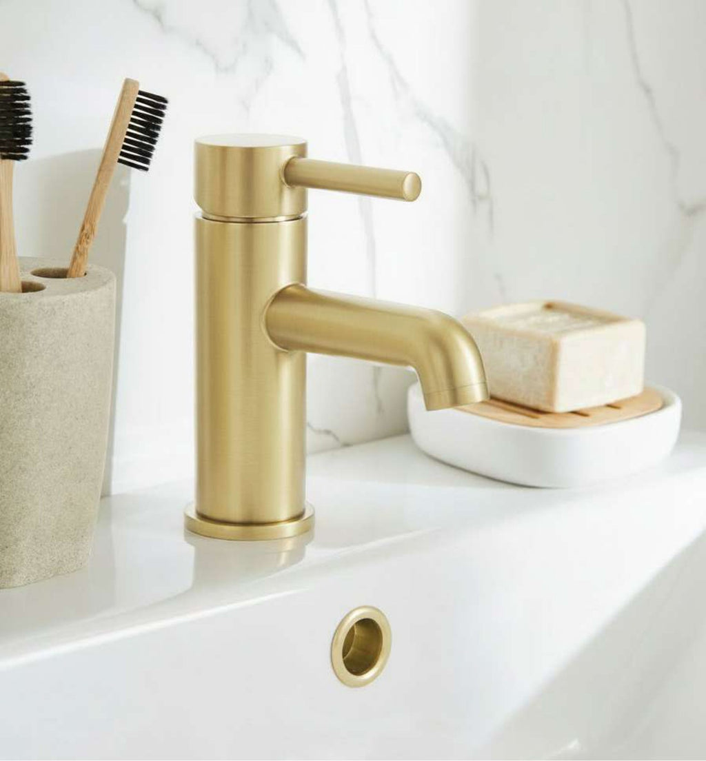 Aurea taps in a bathroom