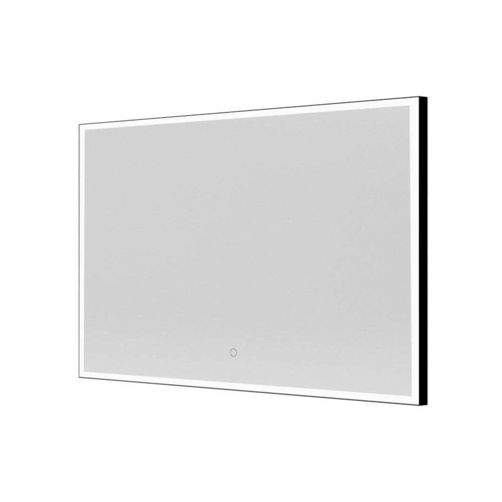 Tate Light Rectangular Mirror 120 Black - 120x70cm