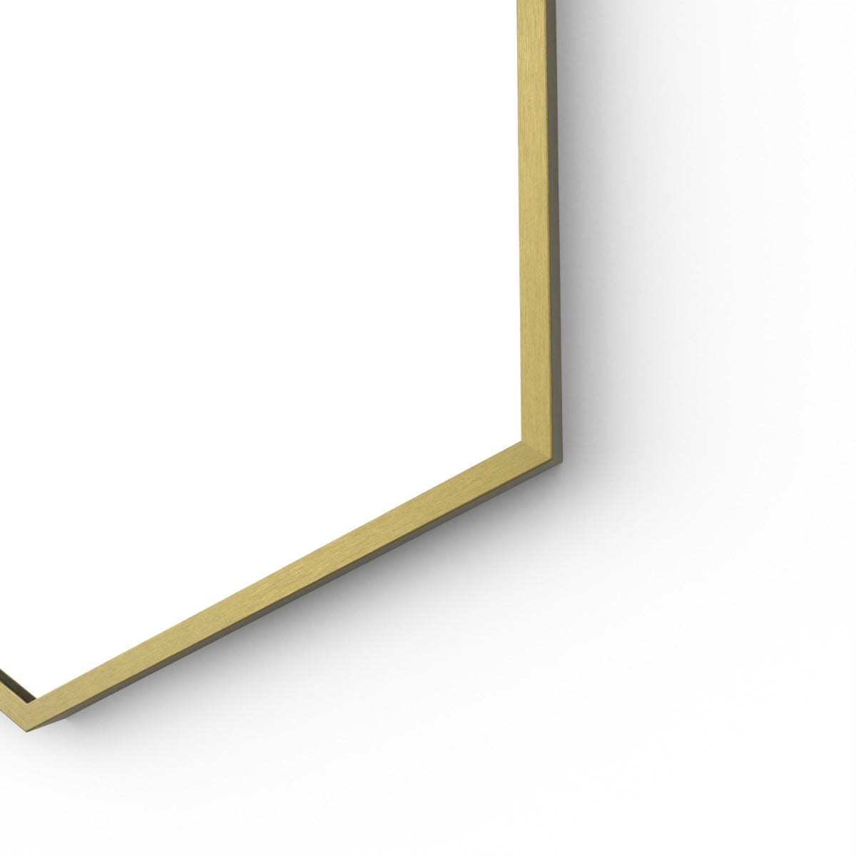 Docklands Hexagonal Mirror Brushed Brass - 50x75cm