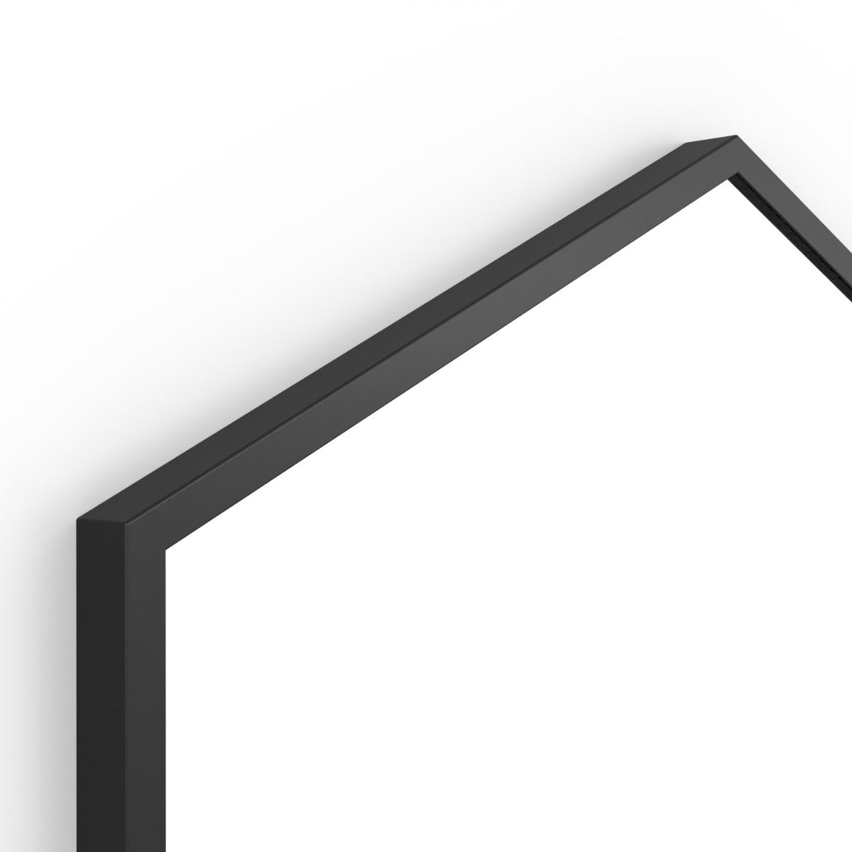 Docklands Hexagonal Mirror Black - 50x75cm