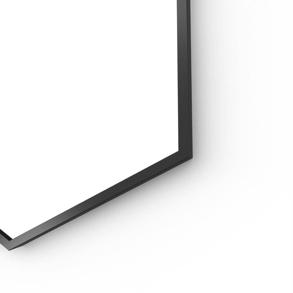 Docklands Hexagonal Mirror Black - 50x75cm