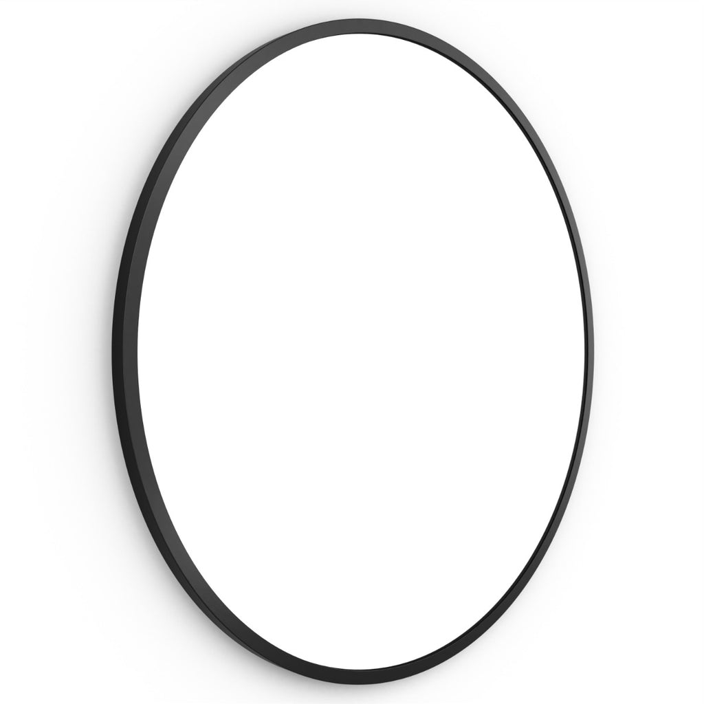 Docklands Round Mirror 80cm Black