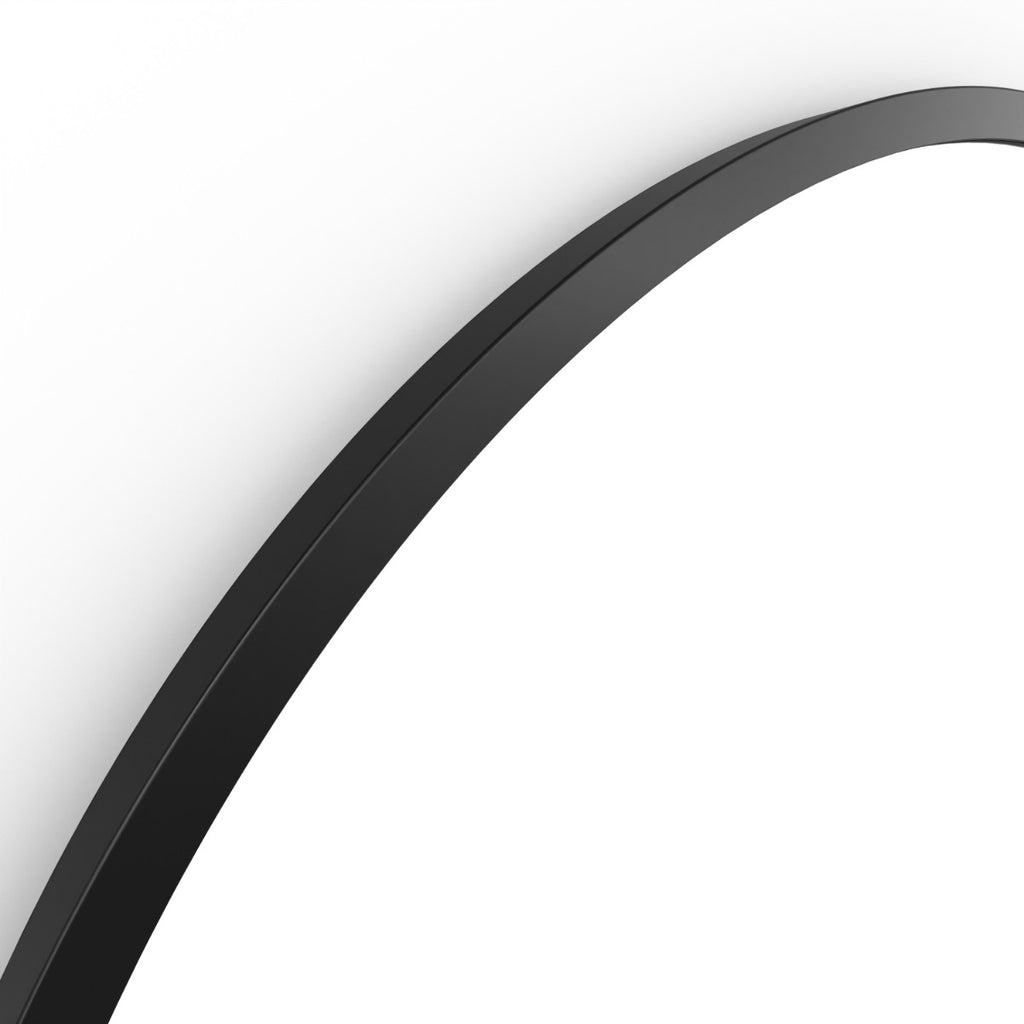 Docklands Round Mirror 80cm Black