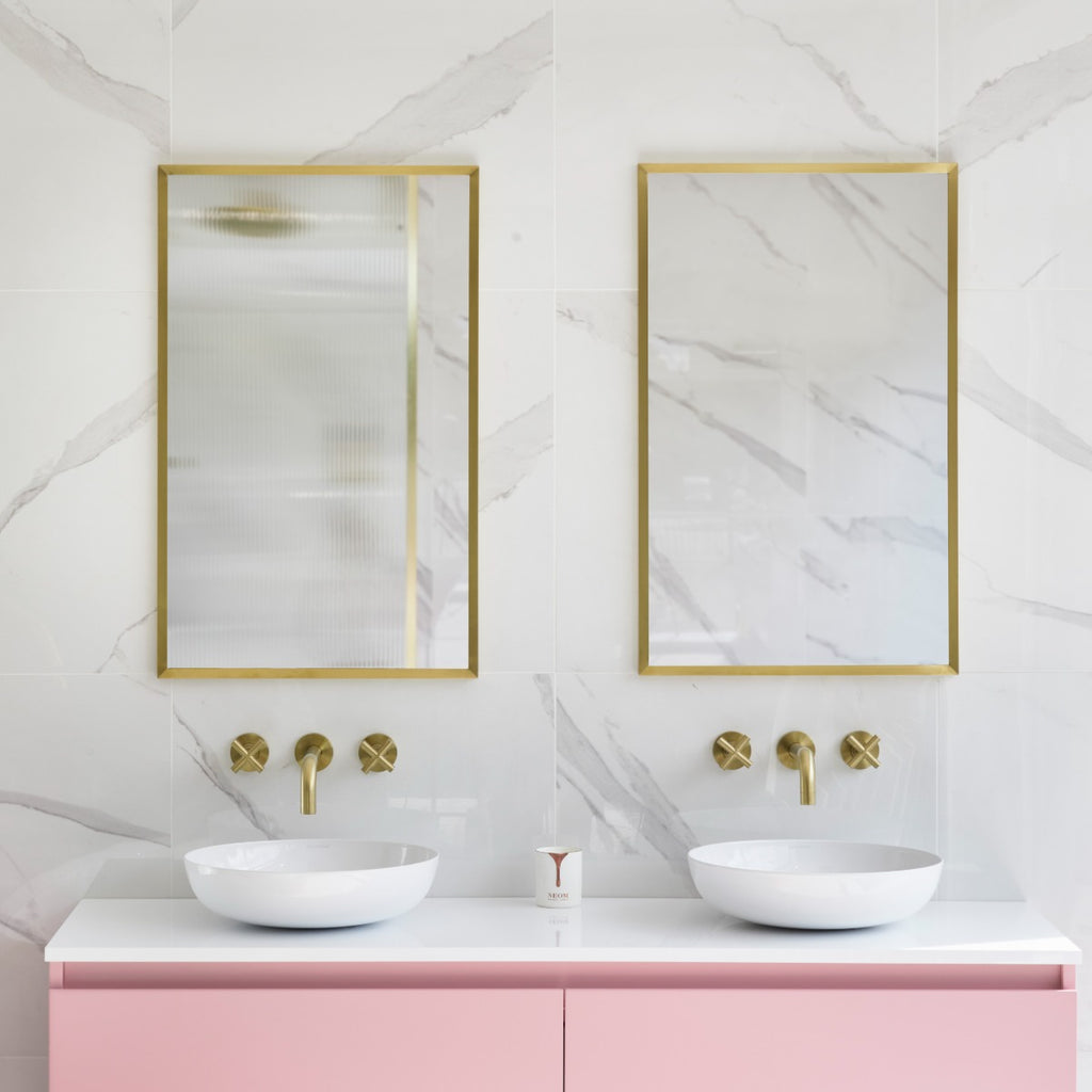 Docklands Rectangular Mirror 50 Brushed Brass - 50x80cm
