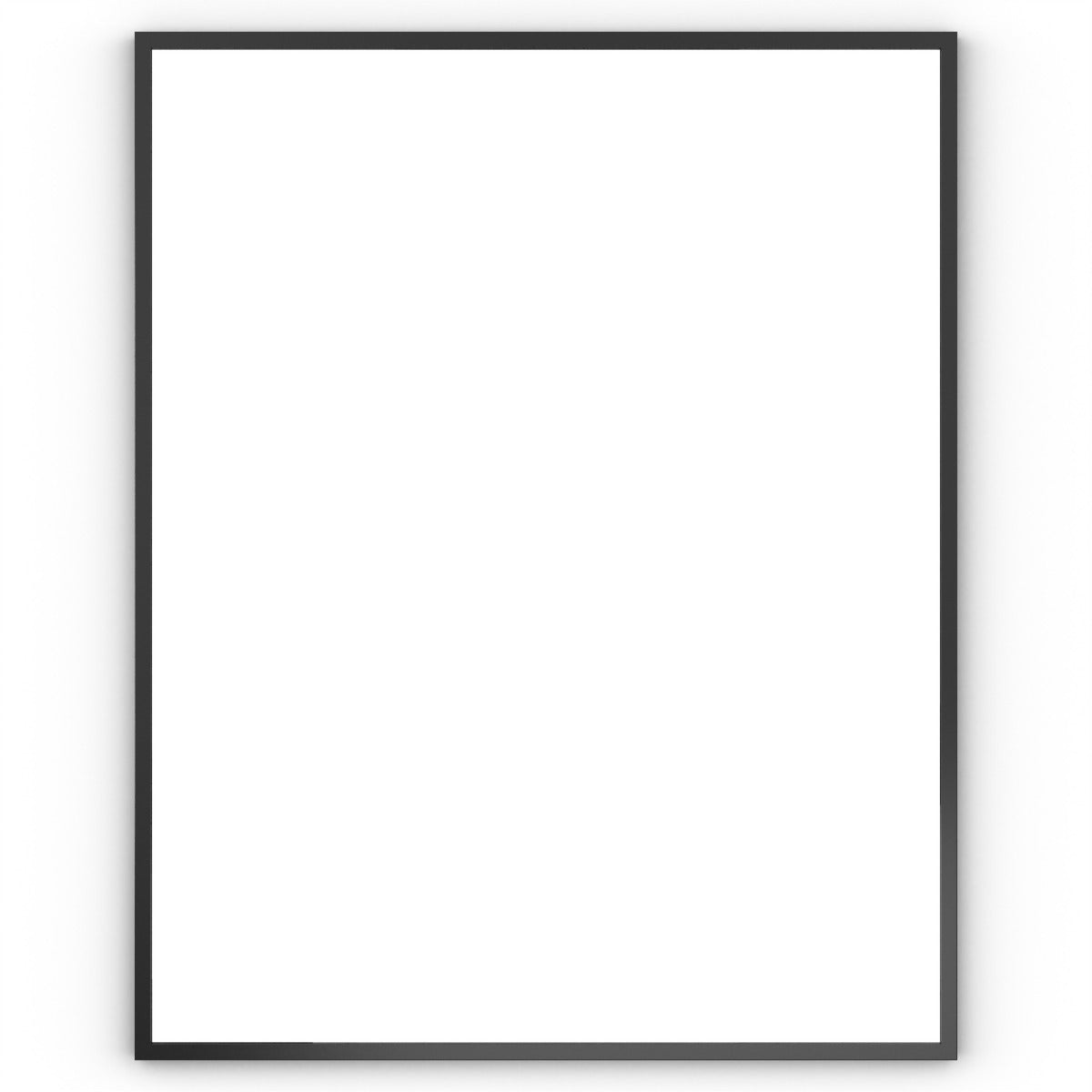 Docklands Rectangular Mirror 80 Black - 80x100cm