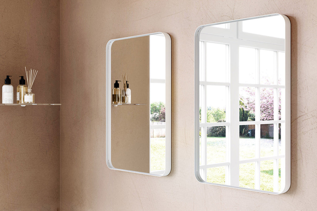 City Rectangular Mirror White - 50x75cm