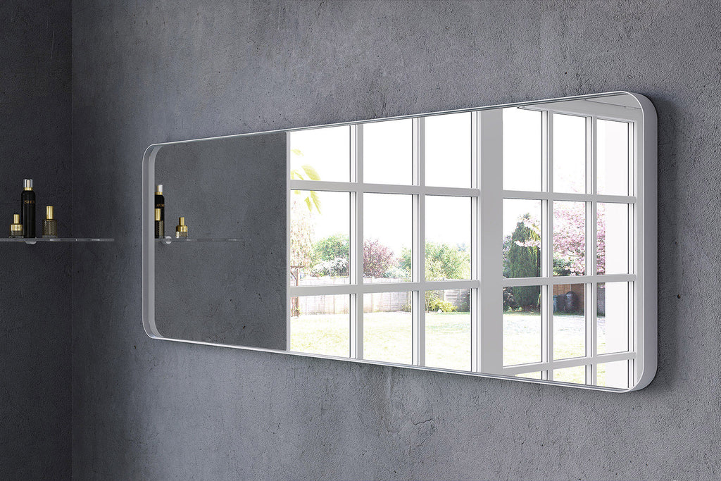 City Rectangular Mirror 150 White - 150x50cm