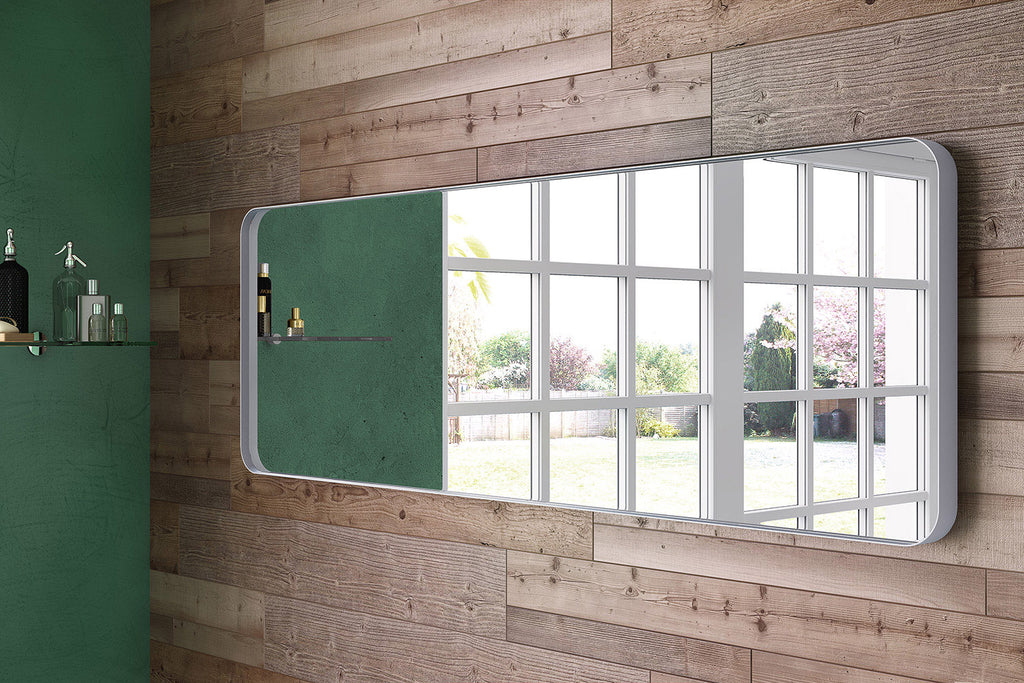 City Rectangular Mirror 150 White - 150x50cm