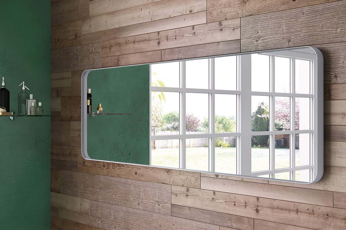 City Rectangular Mirror 150 White - 150x50cm