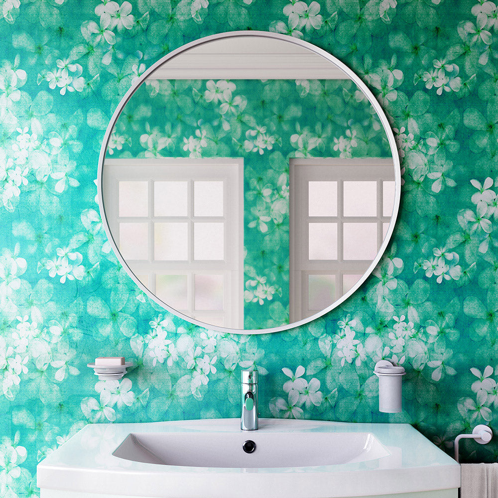 Docklands Round Mirror 80cm White