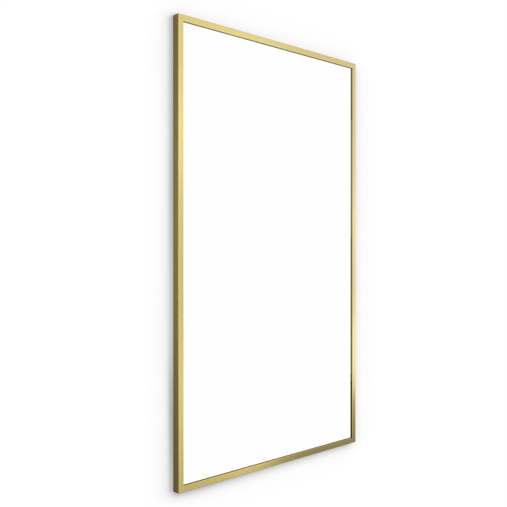 Docklands Rectangular Mirror 120 Brushed Brass - 120x70cm
