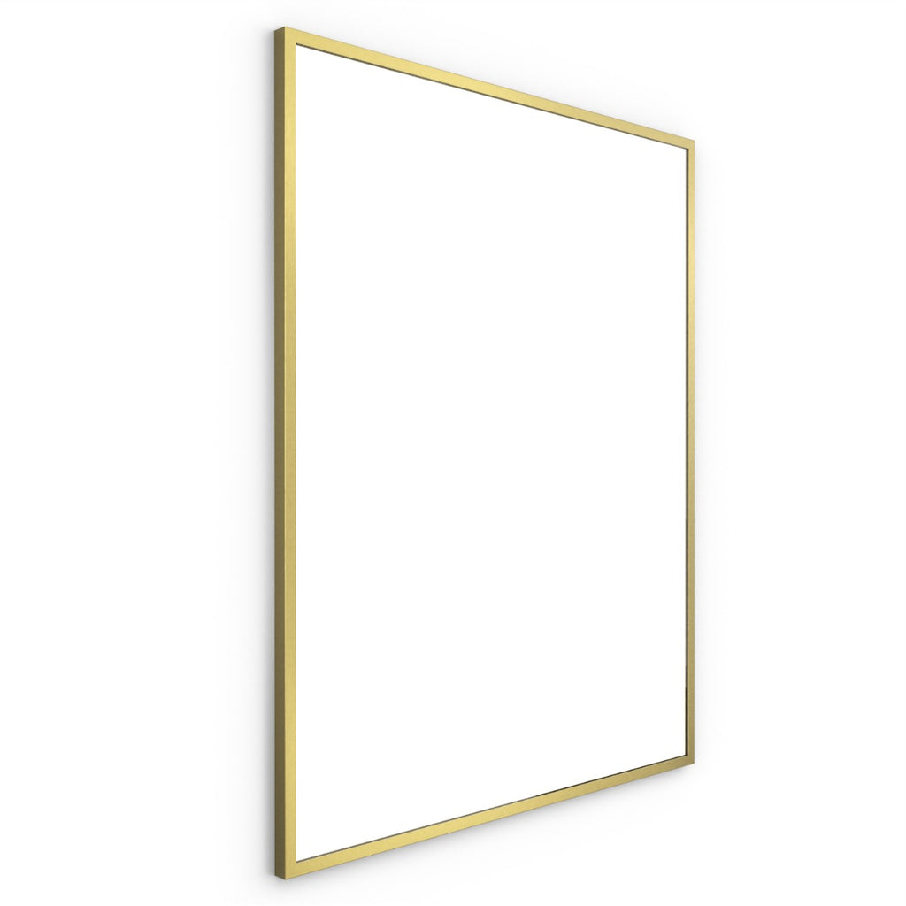 Docklands Rectangular Mirror 80 Brushed Brass - 80x100cm