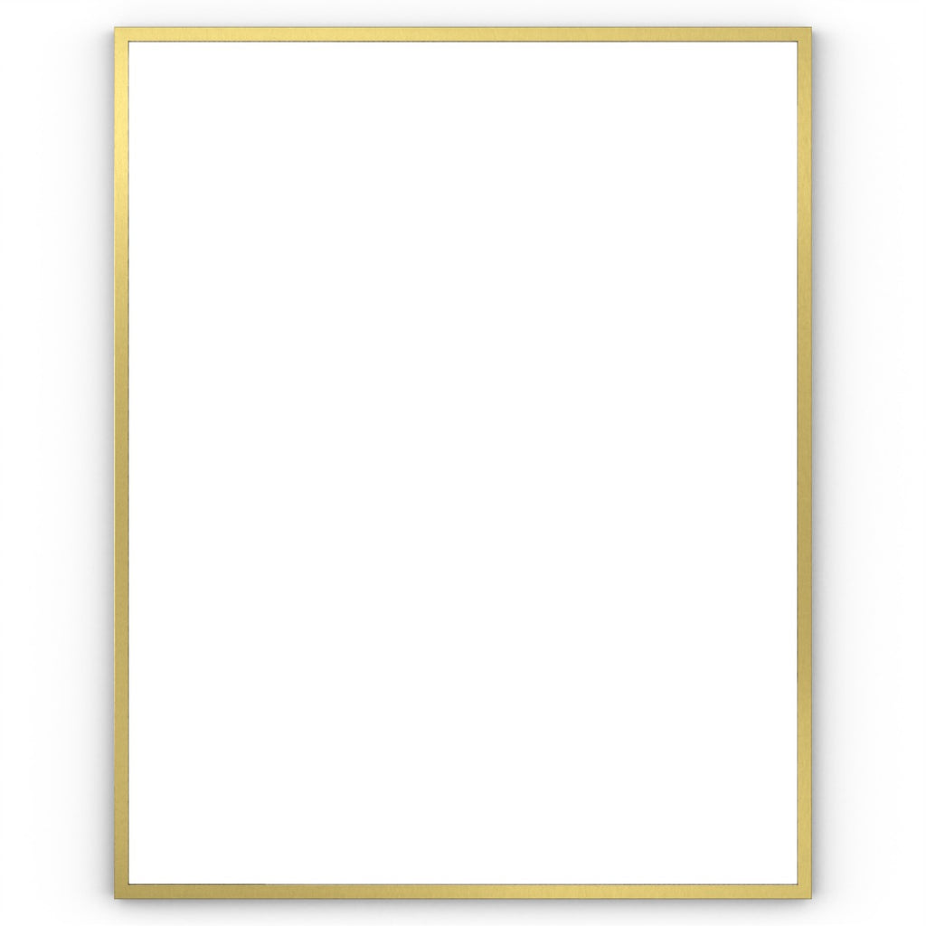 Docklands Rectangular Mirror 80 Brushed Brass - 80x100cm