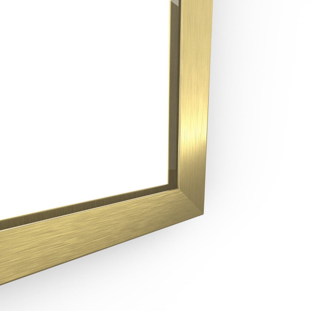 Docklands Rectangular Mirror 80 Brushed Brass - 80x100cm
