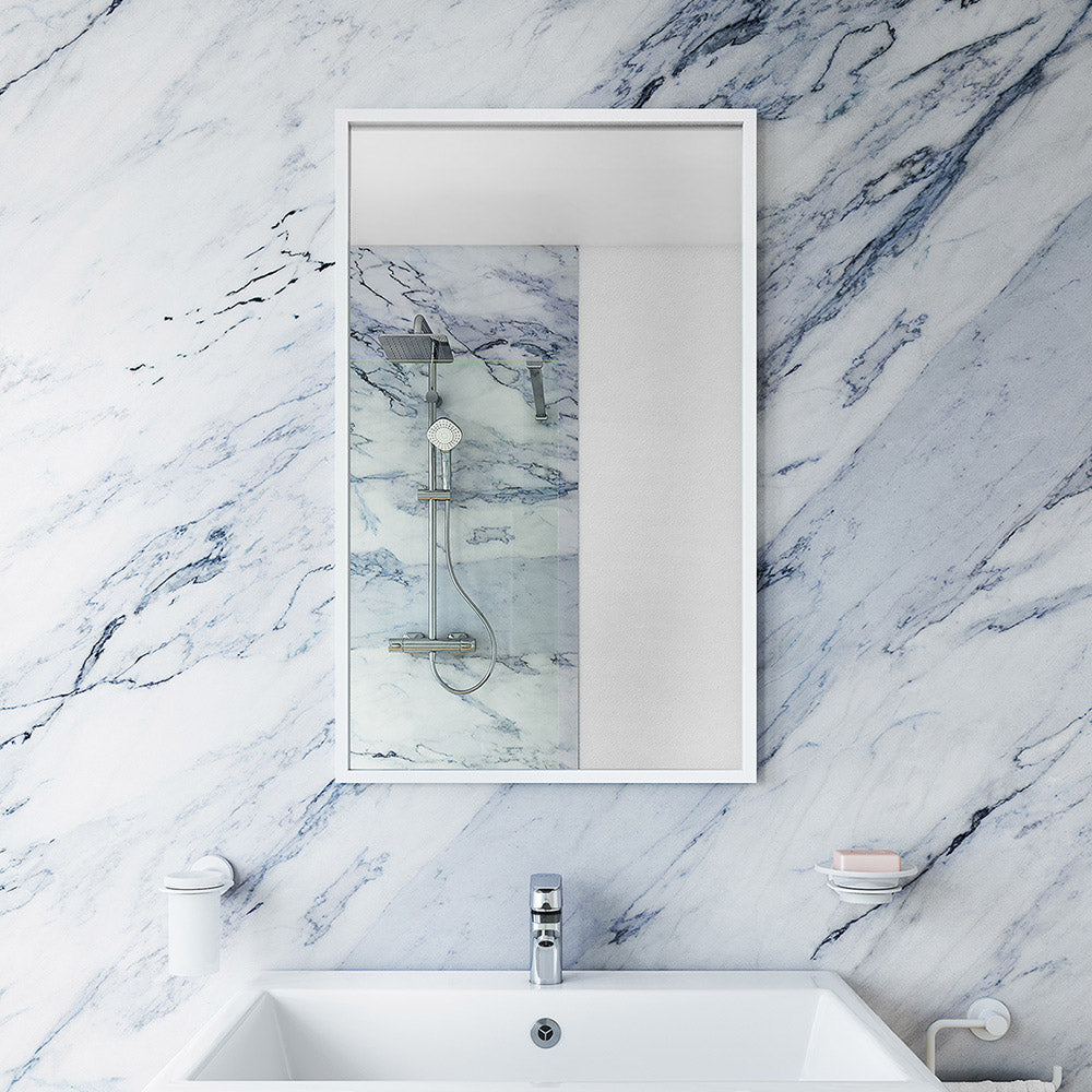 Docklands Rectangular Mirror 50 White - 50x80cm