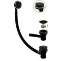 Bath Wastes & Overflows, Easy clean click bath waste & overflow, matt black