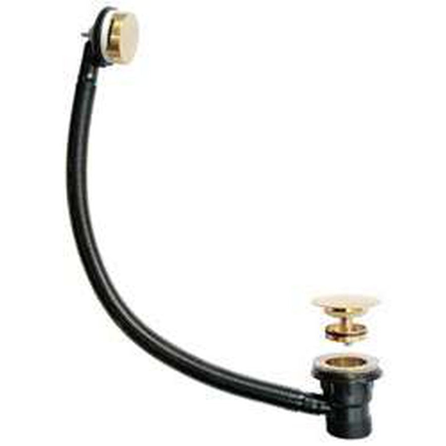 Bath Wastes & Overflows, Easy clean click bath waste & overflow, brushed brass