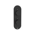 Bespoke Round Thermostatic Shower Valve – 2 controls, Matt Black