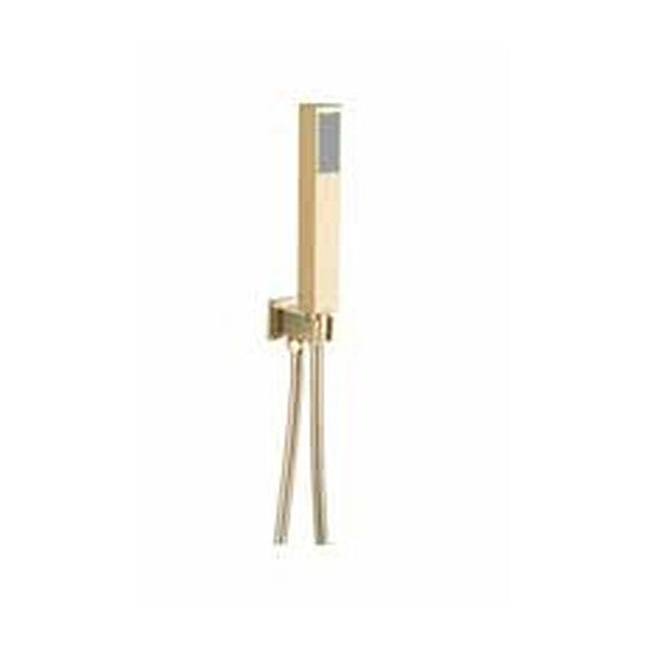 Bespoke Square Hand Shower with Outlet Elbow – Brushed Brass