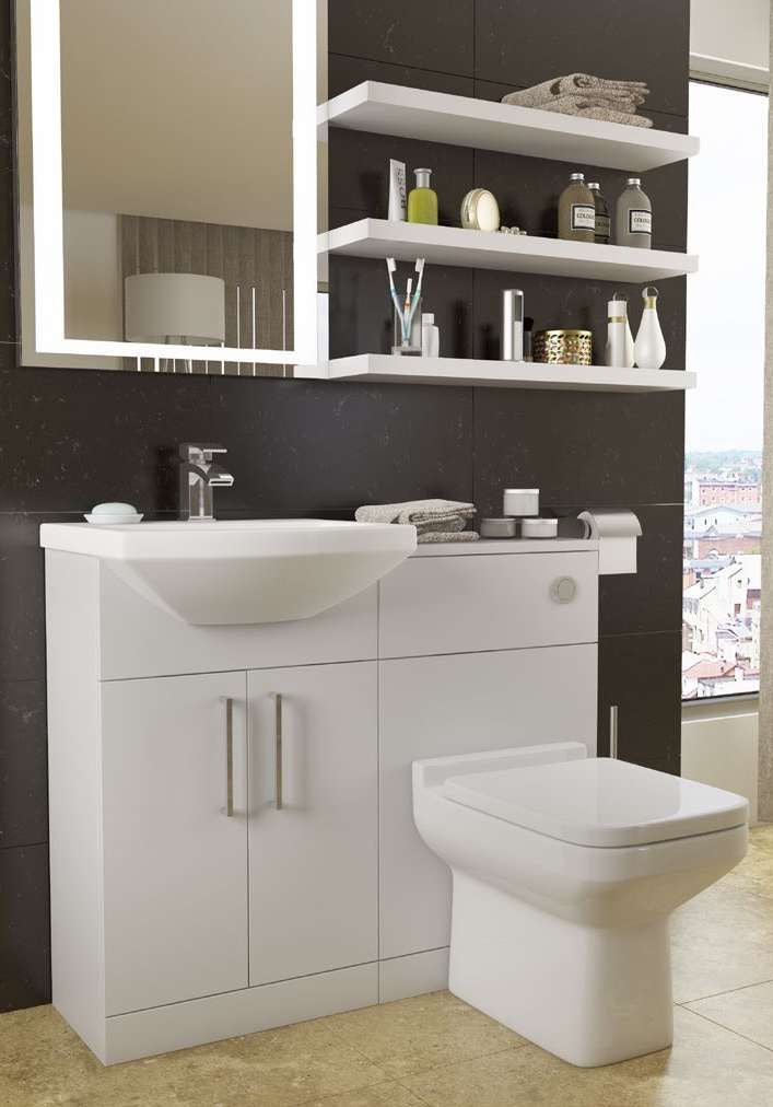 Brim 500mm WC Unit Set in a bathroom setting