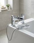 Cascata Bath Shower Mixer in a bright modern bathroom