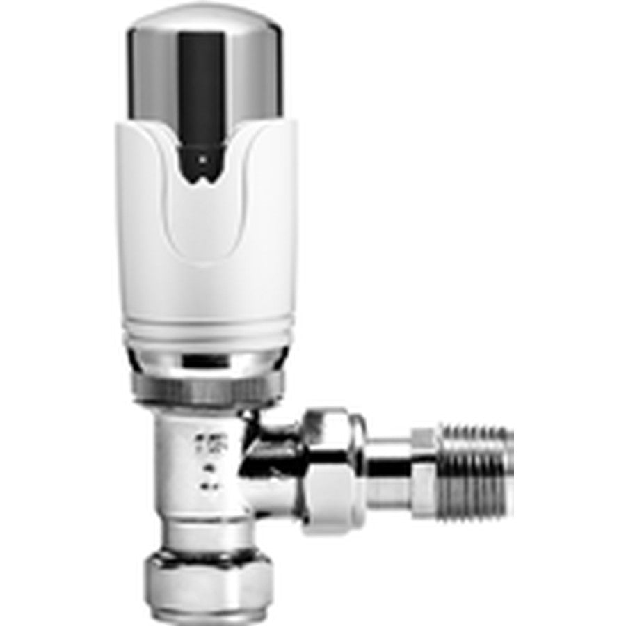 Chrome Thermostatic Radiator Valves, Refined thermostatic valve, straight