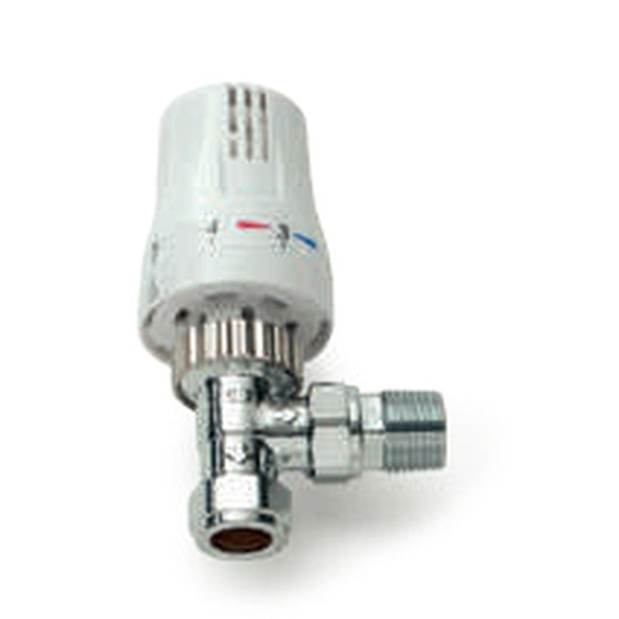 Chrome Thermostatic Radiator Valves, Style thermostatic valve, straight