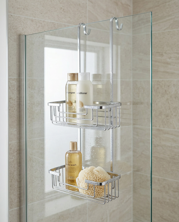 Chrome Wire Shower Baskets
