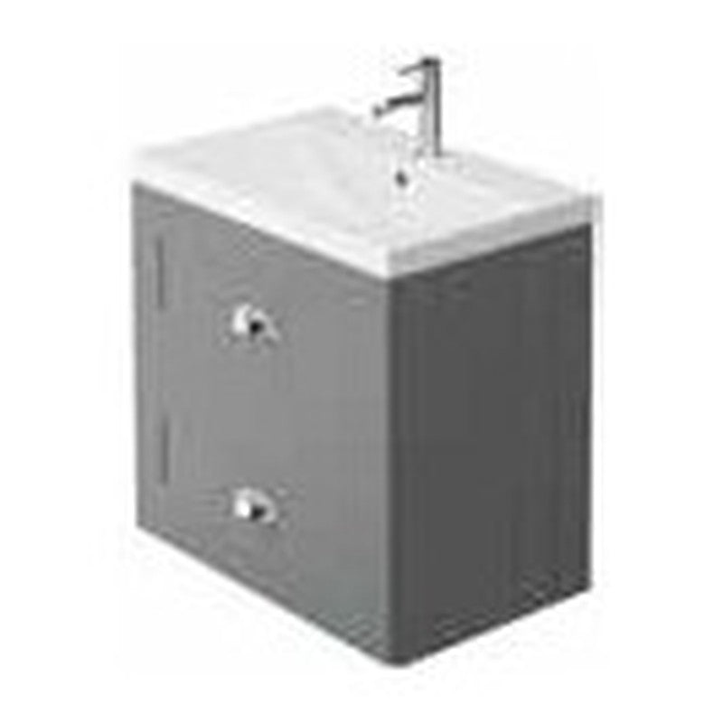 Clara 600mm Wall Hung Vanity Unit & Basin, 2 Drawers