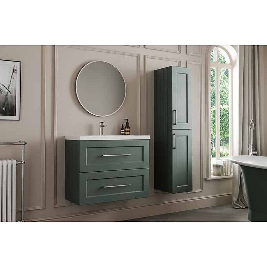 Clara super matt boston green vanity unit