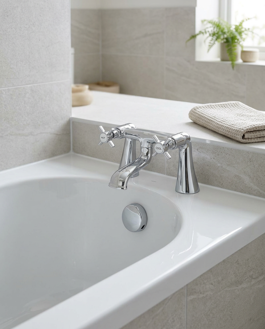 Clarence Bath Filler in a bright modern bathroom