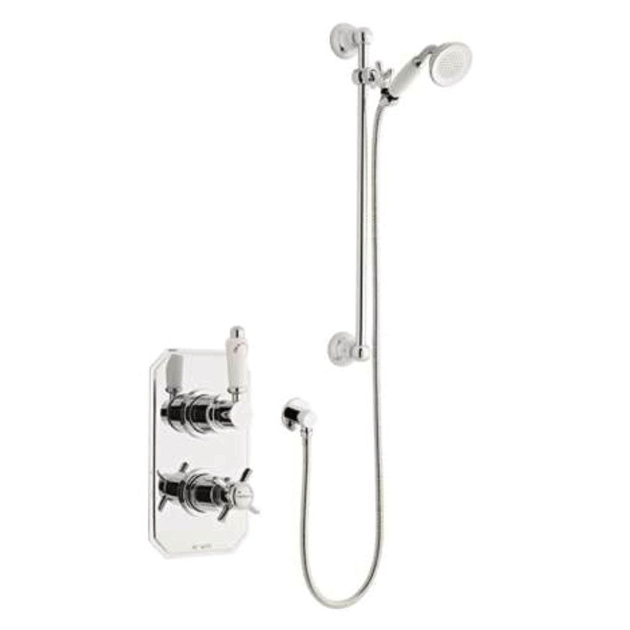 Clarence Traditional Thermostatic Shower Sets & Valves, Concealed valve with slide rail kit
