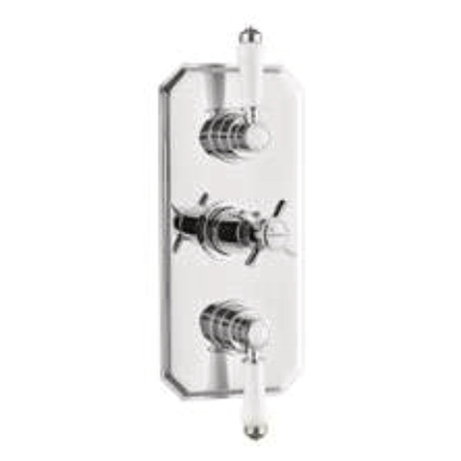 Clarence Traditional Thermostatic Shower Sets & Valves, Triple concealed valve with 2-way diverter only