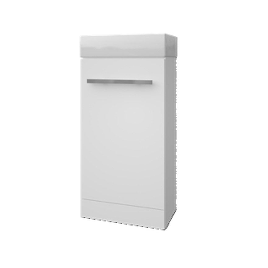 Clarity Cloakroom Unit & Basin – White gloss