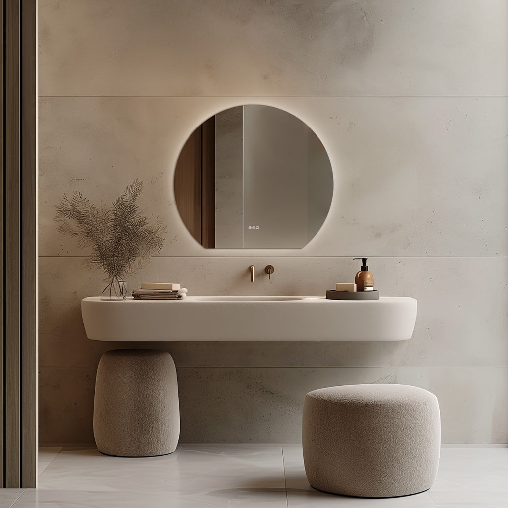 Claris Round Cut Mirror 100cm
