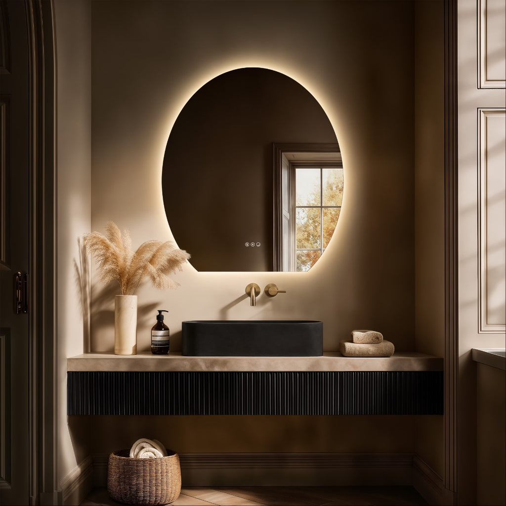 Claris Oval Cut Mirror 80x90cm