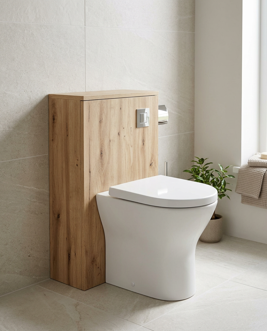 Concetta 500mm Back to Wall WC Unit in a bright modern bathroom