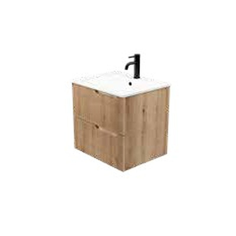 Concetta 600mm Wall Hung Vanity Unit & Basin, 2 Drawers