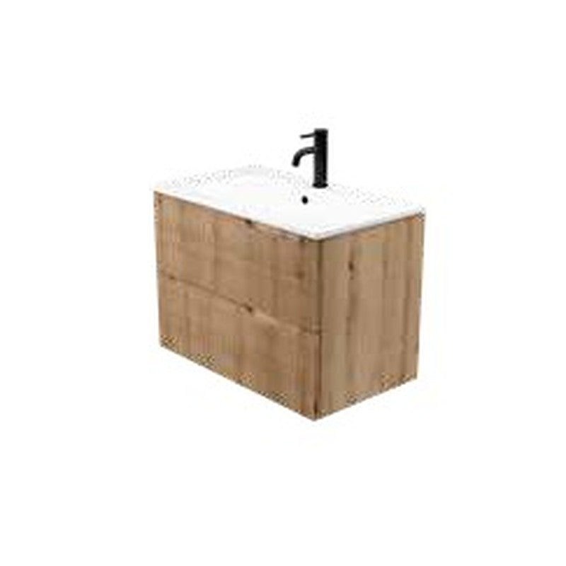 Concetta 800mm Wall Hung Vanity Unit & Basin, 2 Drawers