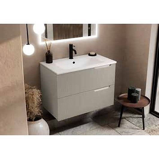 Concetta satin white wall hung vanity unit