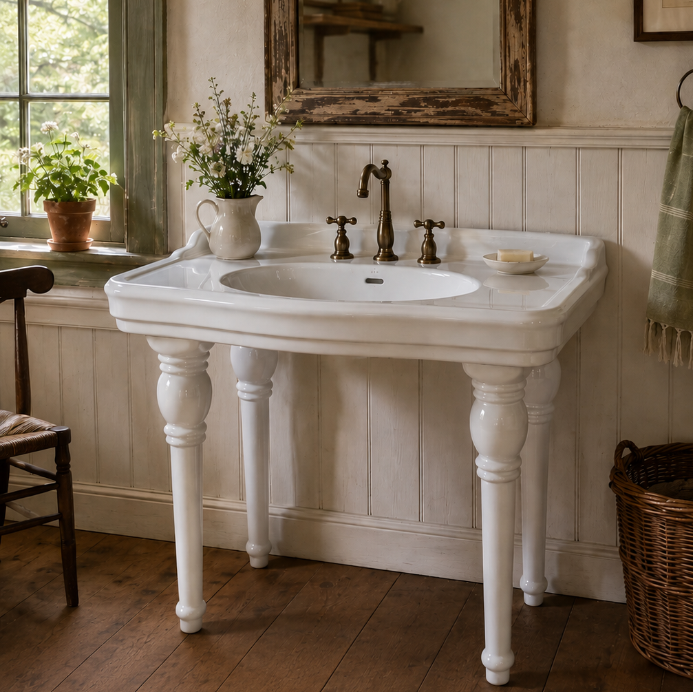Regent Console Basin & Ceramic Legs