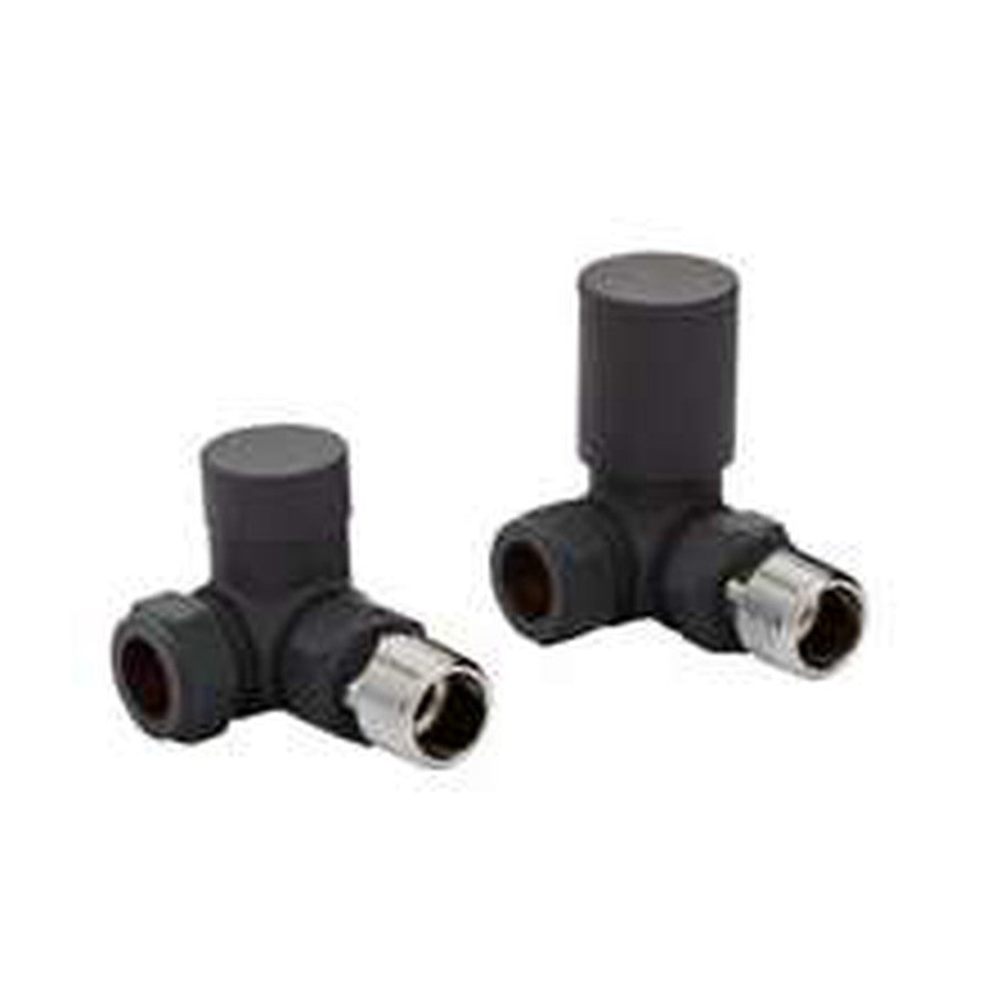 Corner Radiator Valves, Anthracite
