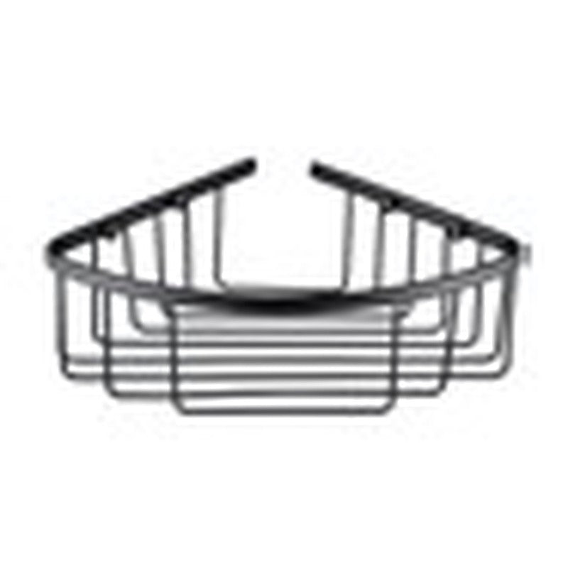 Corner shower basket in matt black