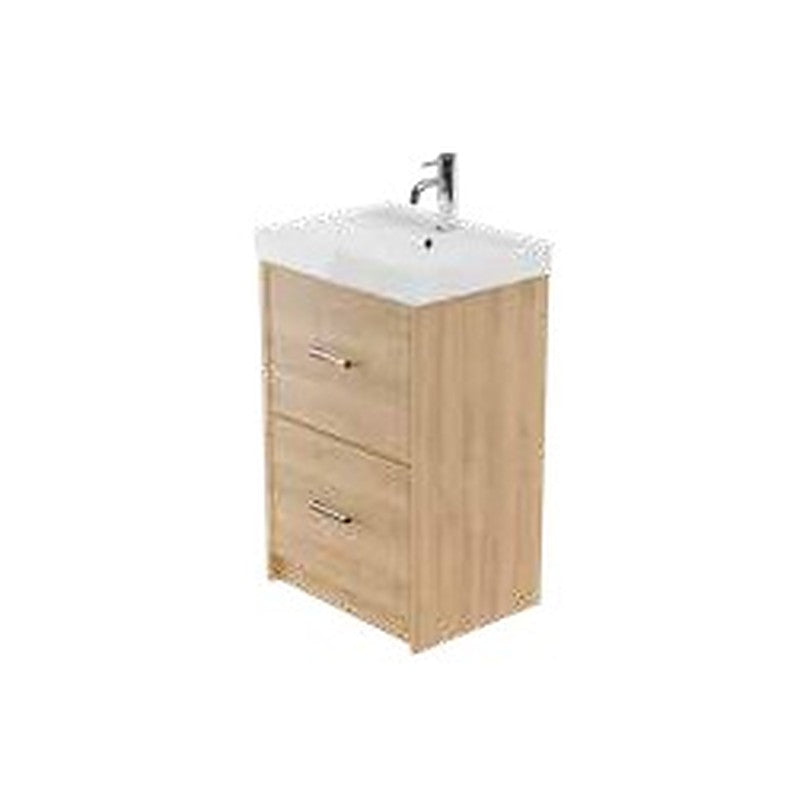 Cotsford 600mm Floorstanding Vanity Unit & Basin, 2 Drawers